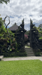 Late night cafe visit documented in tropical Marga garden setting