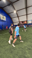 Indoor soccer match played in Budva, Montenegro facility