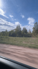 Car journey documented through Russian countryside near Sidorovy Gory