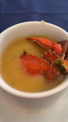 Crab soup documented in Maracay, Venezuela