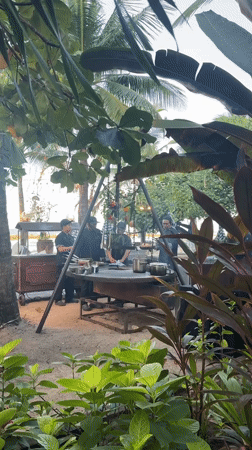 Daily life scenes documented across Denpasar beach and dining areas