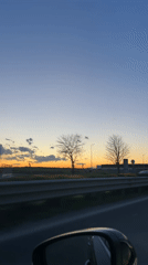 Highway drive captured near Burgas during sunset hours