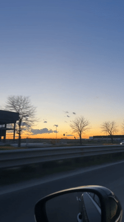 Highway drive captured near Burgas during sunset hours