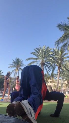 Resort guests participate in evening recreational games in Porlamar