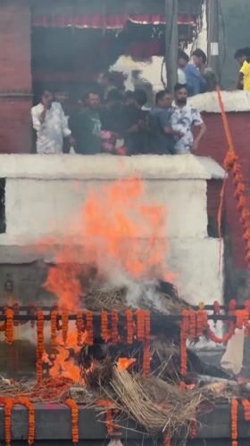 Daily life scenes captured in Kathmandu: cremation ceremony, street views