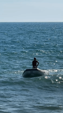 Recreational boating observed off Alanya coast during sunny afternoon