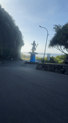 Coastal road journey documented through Kuta Selatan, Indonesia