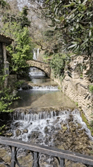 Tourist documents Balchik Palace grounds, gardens, and waterfalls