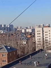 Dawn cityscape documented in Novosibirsk residential district
