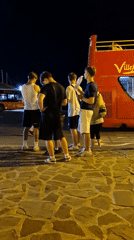 Busy summer evening on Nesebar's old town waterfront promenade