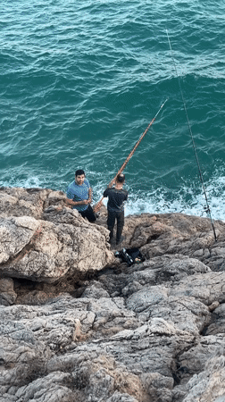 Afternoon on the rocky waterfront at Escorpí, Spain