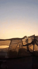 Sunset moments captured across Palestinian settlements in Gaza