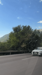 Vehicle journey recorded through Montenegro's mountain landscape