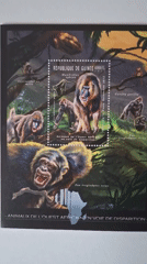 Guinea primate stamps examined in Bulgaria philatelic session