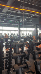 Busy gym workout session recorded in Krasnoyarsk, Russia