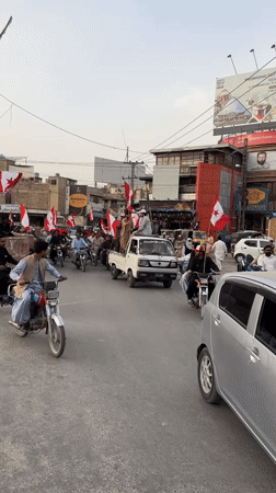 Motorcycle procession and street life in Quetta City