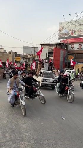 Motorcycle procession and street life in Quetta City