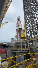 Offshore drilling platform observed in Italian waters