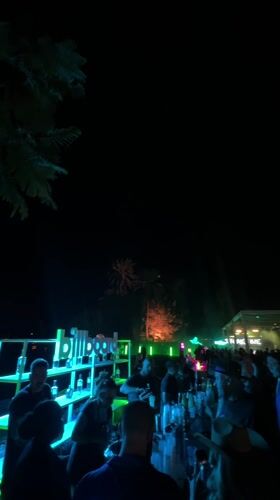 Early morning festival activity captured at Desert event in Coachella