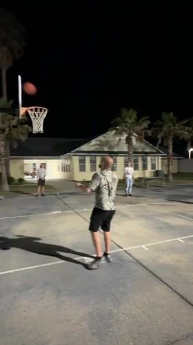Late night basketball game observed in Panama City Beach