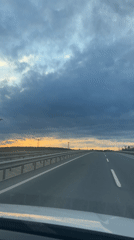 Empty highway captured at dusk in Arnavutköy, Turkey