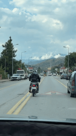 Afternoon traffic congestion observed in Fethiye, Turkey