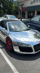 Silver Audi R8 Spyder spotted at Tysons shopping center