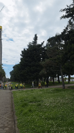 Routine street life documented across Batumi, Georgia boulevards