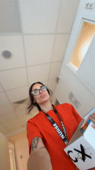 Nurse works, woman photographs herself outdoors in Pleven