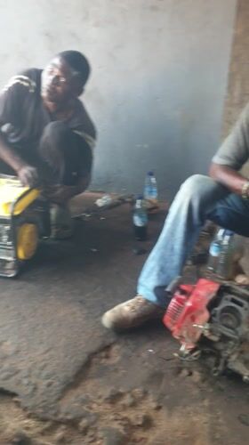 Generator repair work documented at Sabon Tasha workshop