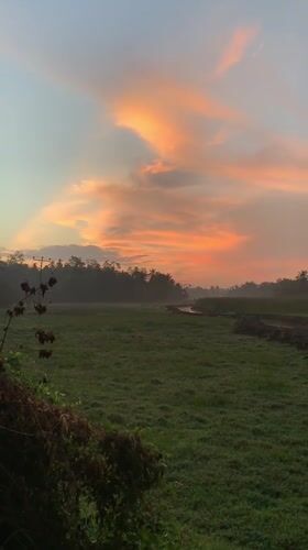 Dawn landscape captured on video in Ahangama, Sri Lanka