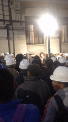 Hard hat demonstration draws crowds, police response in La Paz