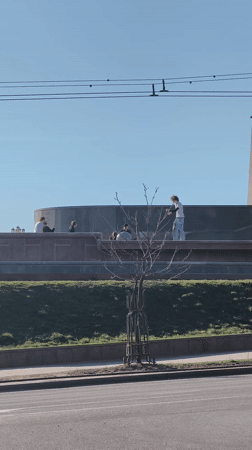 Midday scenes captured at Hrodna park and riverside