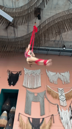 Performance artists stage aerial and dance routines across Bangkok venues