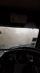 Driver encounters heavy fog, rain in Tlamacas, Mexico
