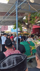 Islamic funeral procession in Semawung Daleman, Indonesia