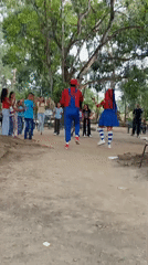 Community celebration with costumed entertainers draws crowds in Tinaquillo