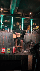 Solo acoustic gig at a Stavanger bowling and entertainment venue