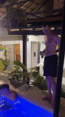 Young adults gather for late-night rooftop pool party in Playa del Carmen
