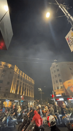 Scooter rally fills Belgrade streets with smoke and fireworks