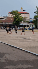 Young people play casual soccer games in Lhokseumawe parks