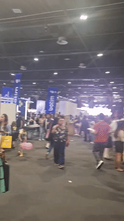 Large indoor convention or trade show held in Dubai