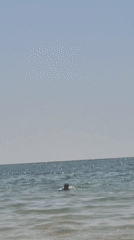 Summer morning in full swing at Ravda's Black Sea beach