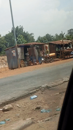 Daytime street scene captured in Makera, Nigeria