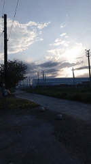 Rural road with power lines documented in Baksan