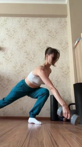 Indoor strength workout clips tagged as a sports challenge