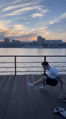 Sunset acrobatics and river views documented in Krasnoyarsk