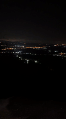 Night cityscape filmed from elevated position in Thailand