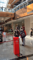 Weekend shopping activity documented at London retail district