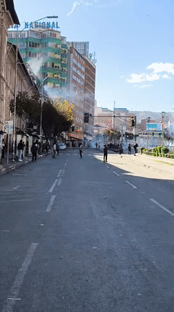 Street unrest with smoke, explosions reported in La Paz